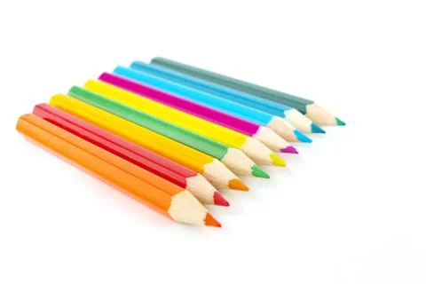 Olor pencils Stock Photos