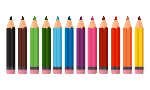 Olored pencils Stock Illustration