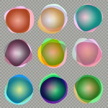 Olorful 3d round banners. EPS 10 Stock Illustration