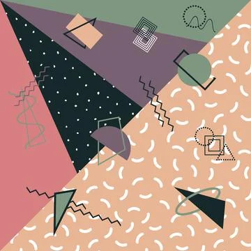 Olorful abstract vector background with creative geometric shapes. Trendy design Stock Illustration