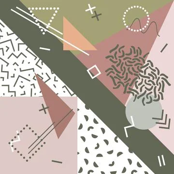 Olorful abstract vector background with creative geometric shapes. Trendy Stock Illustration