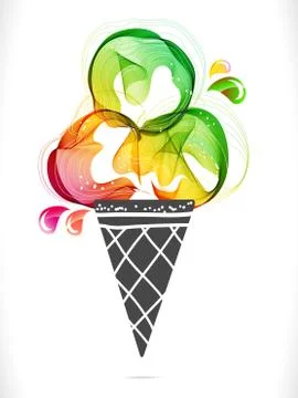 ?olorful background with ice cream Stock Illustration