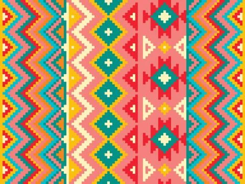 ?olorful pixel seamless pattern Stock Illustration