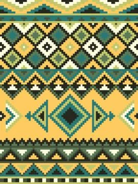 ?olorful pixel seamless pattern Stock Illustration