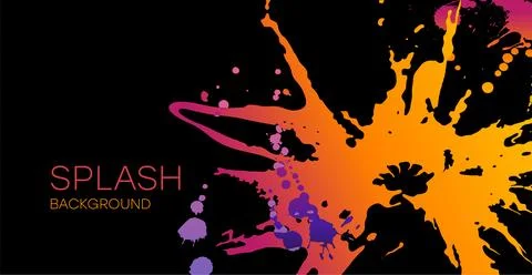 Olorful splash background. Trendy simple colorful abstract background with .. Stock Illustration