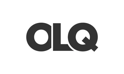 OLQ logo design template with strong and modern bold text. Initial based ve.. Stock Illustration