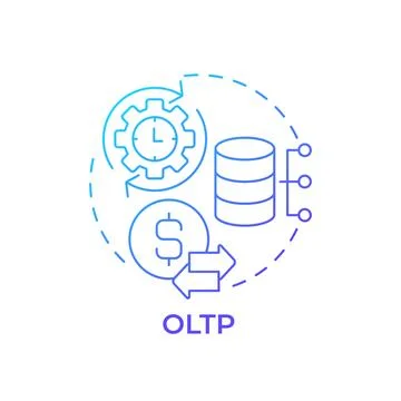 OLTP blue gradient concept icon Stockillustratie