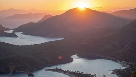 Oludeniz Sunset Timelapse  Stock Footage 153717586
