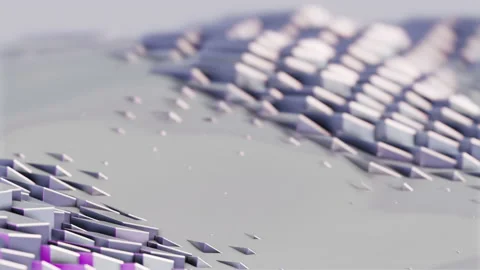 Olygons move in waves Stock Footage 162815529