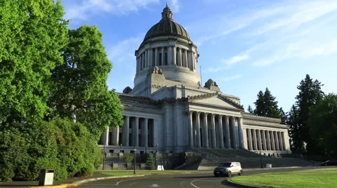 Olympia Capitol building, summer Stock Footage 52456779