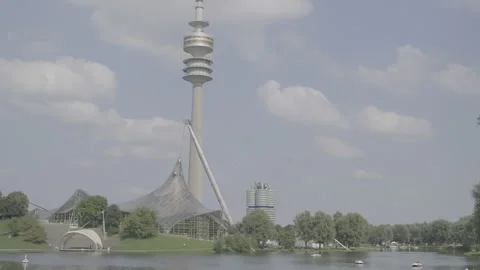 Olympiapark in Munich Stock Footage 230429146