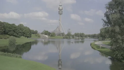 Olympiapark in Munich Stock Footage 230431311