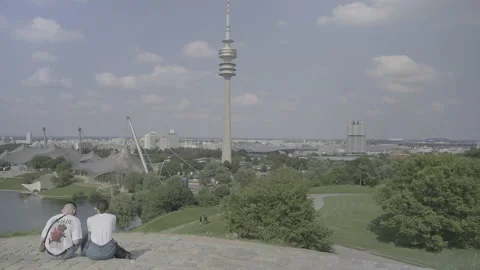Olympiapark in Munich Stock Footage 230434363