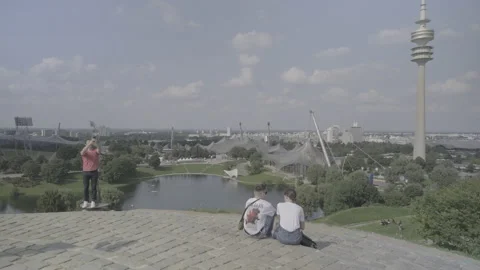 Olympiapark in Munich Stock Footage 230443959