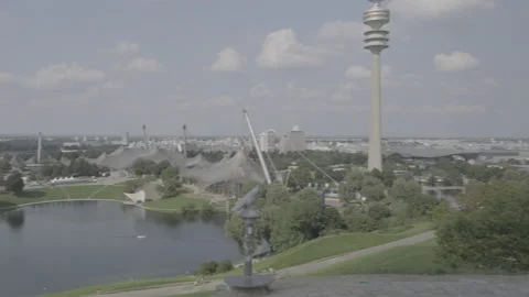 Olympiapark in Munich Stock Footage 230444002