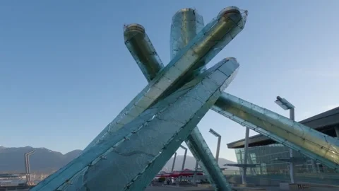 The olympic cauldron in Vancouver Canada Stock Footage 269475628