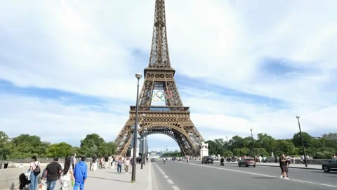Olympic Eiffel Tower Stock Footage 278835051
