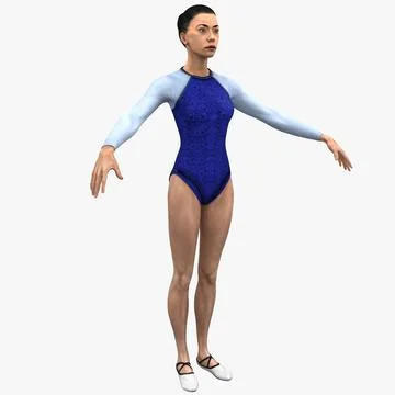 Olympic Female Gymnast 3D Model