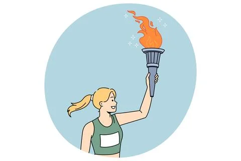 Olympic fire and flame concept Stock Illustration