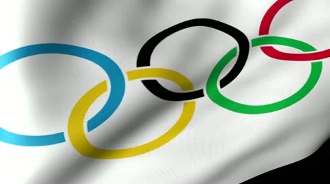 Olympic-flag Flag Waving Stock Footage 12229885