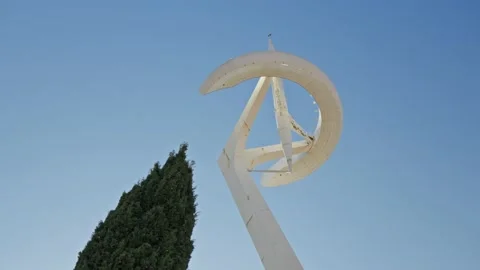 Olympic flame in Barcelona, torch. Stock Footage 236745364