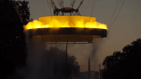 Olympic Flame, Cauldron, Paris 2024 Olympic Games, August 5, 2024, France Stock Footage 319648861