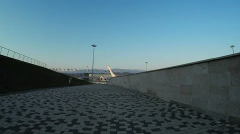Olympic flame in Olympic Park Stock Footage 62593116
