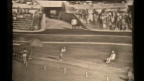 Olympic Game Athlete Long Jump Sprint into Sand 1960 Summer Olympics Games Stock Footage