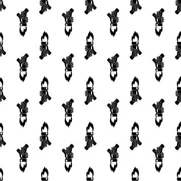 Olympic game fire pattern seamless vector Stock Illustration