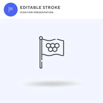 Olympic Games icon vector, filled flat sign, solid pictogram isolated on white 스톡 일러스트