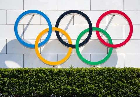 Olympic games rings Stock Photos
