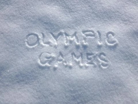 Olympic Games - Snow Write Stock Photos