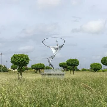 Olympic Iron statue Stock Photos