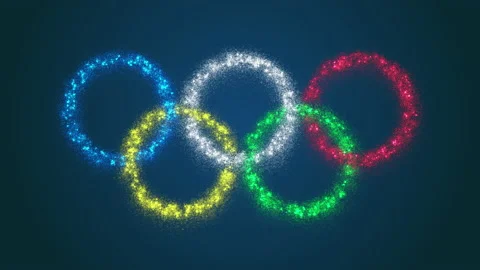 Olympic Logo Sparks Loop 4k Matte Vidéo 169305610
