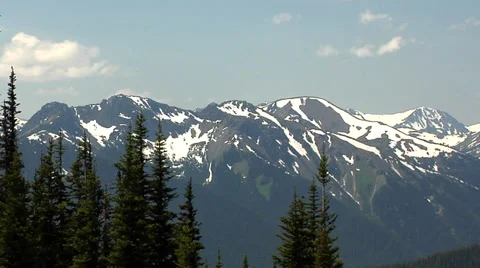 Olympic Mountain Range view from Deer Park of the Olympic National Park Stock Footage 38602974