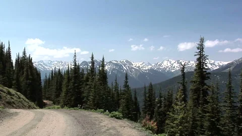 Olympic Mountain Range View from Deer Park Stock Footage 327887514