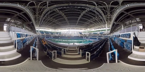 Olympic Park Big Pool Rio Brazil 360 VR Stock Footage 94126689