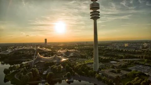 Olympic Park, Munich 库存照片
