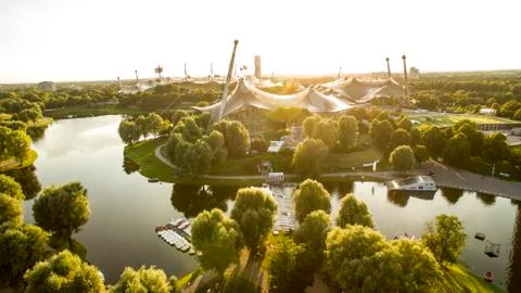 Olympic Park, Munich 库存照片