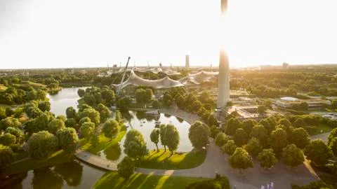 Olympic Park, Munich 库存照片