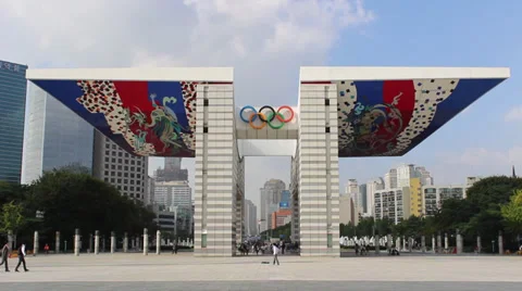 OLYMPIC PARK IN SEOUL Stock Footage 32081653