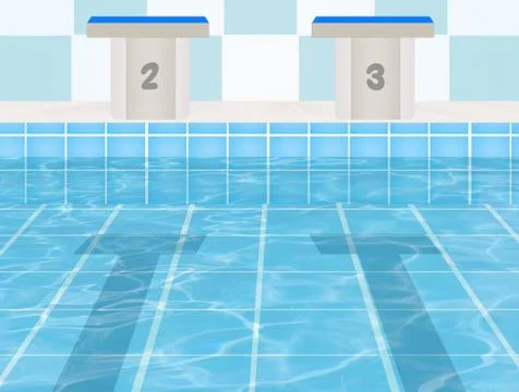 The Olympic pool Stock Illustration