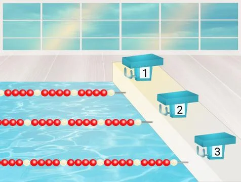 The Olympic pool Stock Illustration