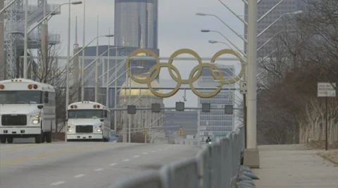 Olympic Rings in ATL Stock Footage 34331346