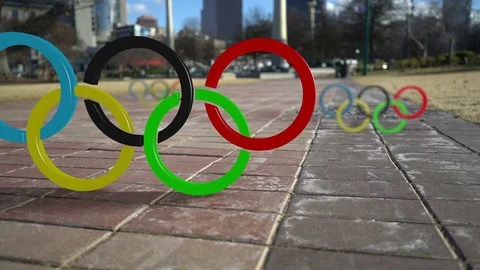 Olympic Rings in Atlanta Stock Footage 72452962