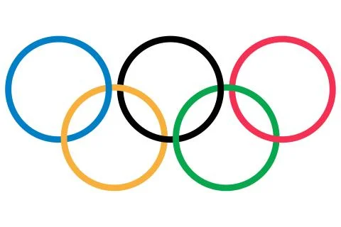 Olympic Rings &amp; Clipping inside Stock Illustration