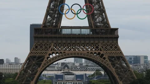The Olympic Rings in Paris Stock Footage 278737490