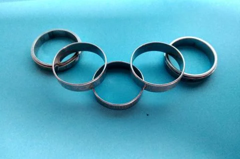 Olympic rings Stock-Fotos