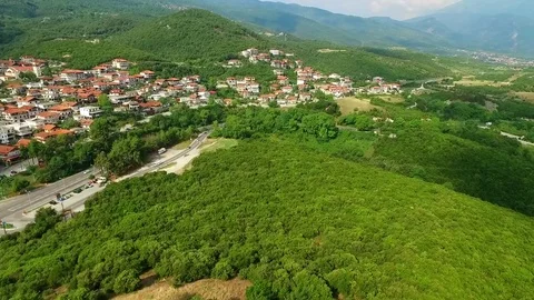 Olympic riviera at summer day Stock Footage 80282093