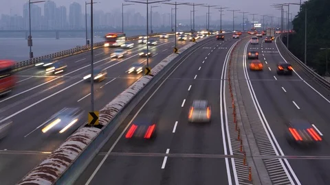 Olympic Road Traffic Stock-Footage 111652188